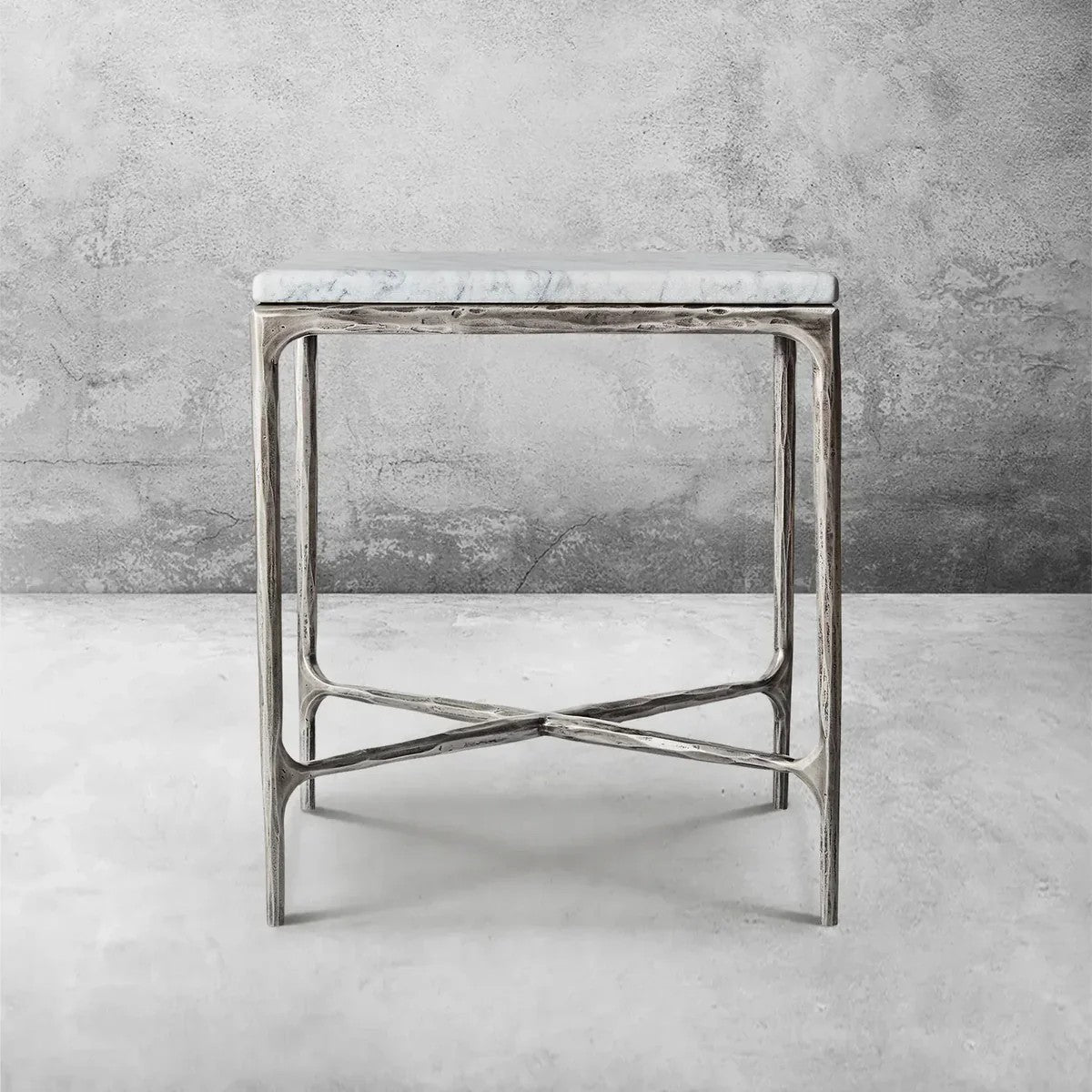 Aurelia Marble Square Side Table 18" 22"