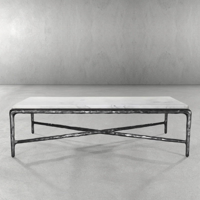 Aurelia Marble Top Rectangular Coffee Table