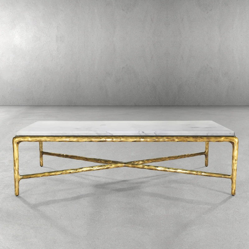 Aurelia Marble Top Rectangular Coffee Table