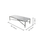 Aurelia Marble Top Rectangular Coffee Table