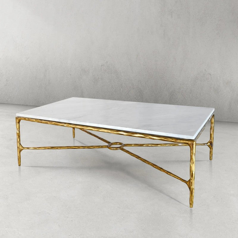 Aurelia Marble Top Rectangular Coffee Table