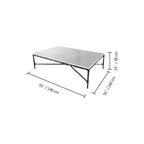Aurelia Marble Top Rectangular Coffee Table