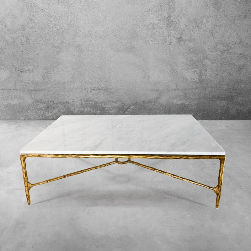 Aurelia Marble Top Rectangular Coffee Table