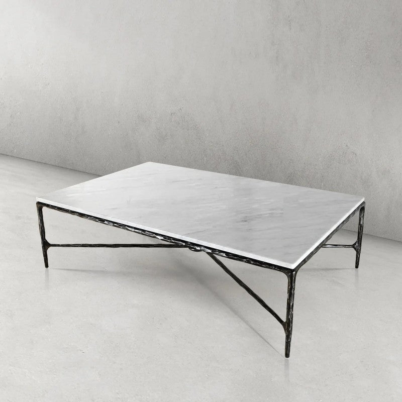 Aurelia Marble Top Rectangular Coffee Table
