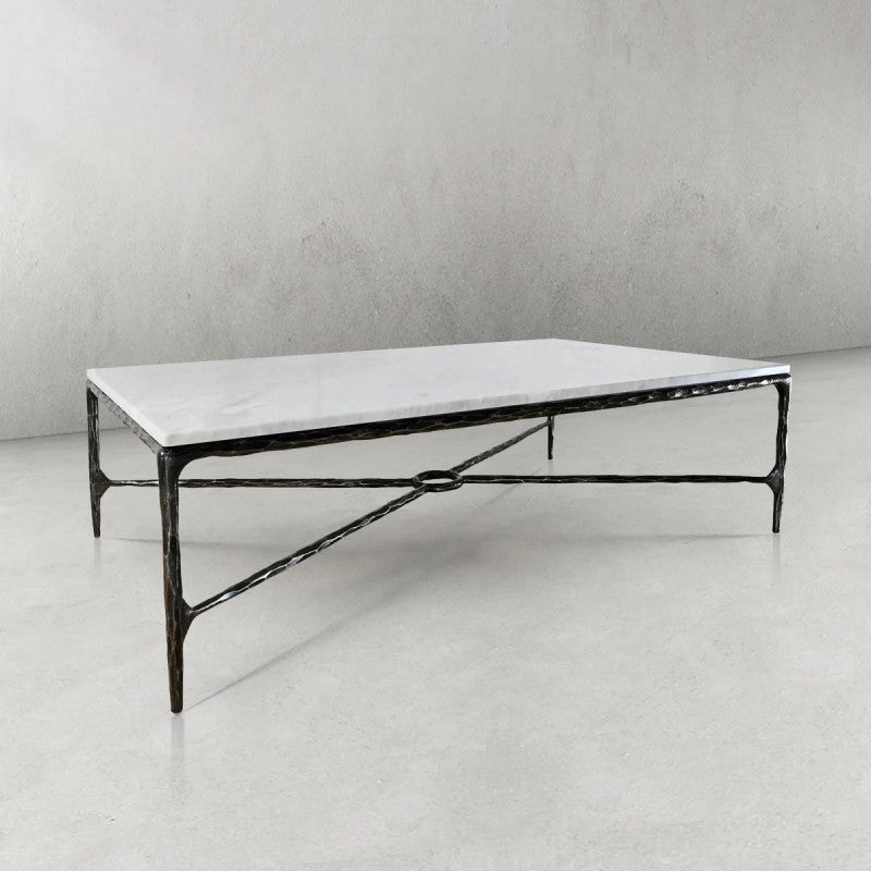 Aurelia Marble Top Rectangular Coffee Table