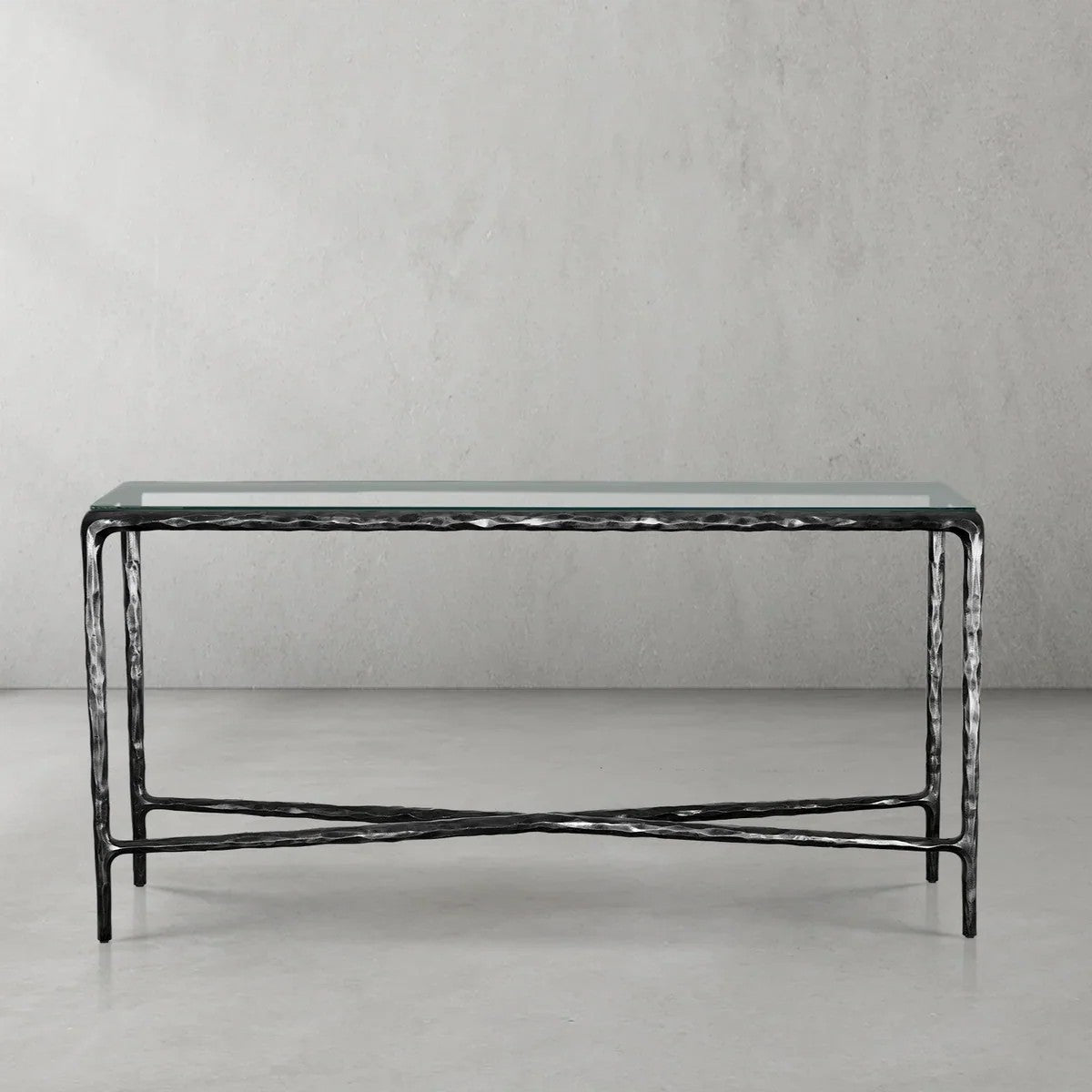 Aurelia Rectangle Glass Console Table
