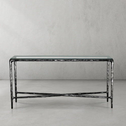 Aurelia Rectangle Glass Console Table