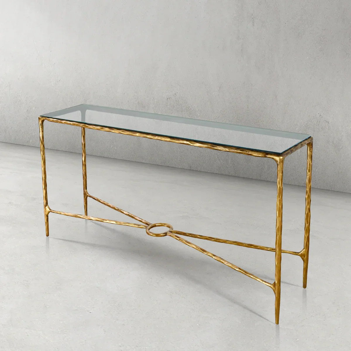 Aurelia Rectangle Glass Console Table