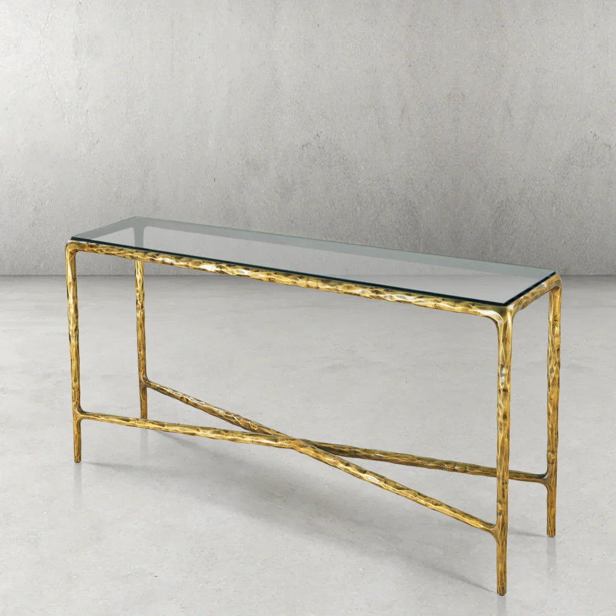 Aurelia Rectangle Glass Console Table