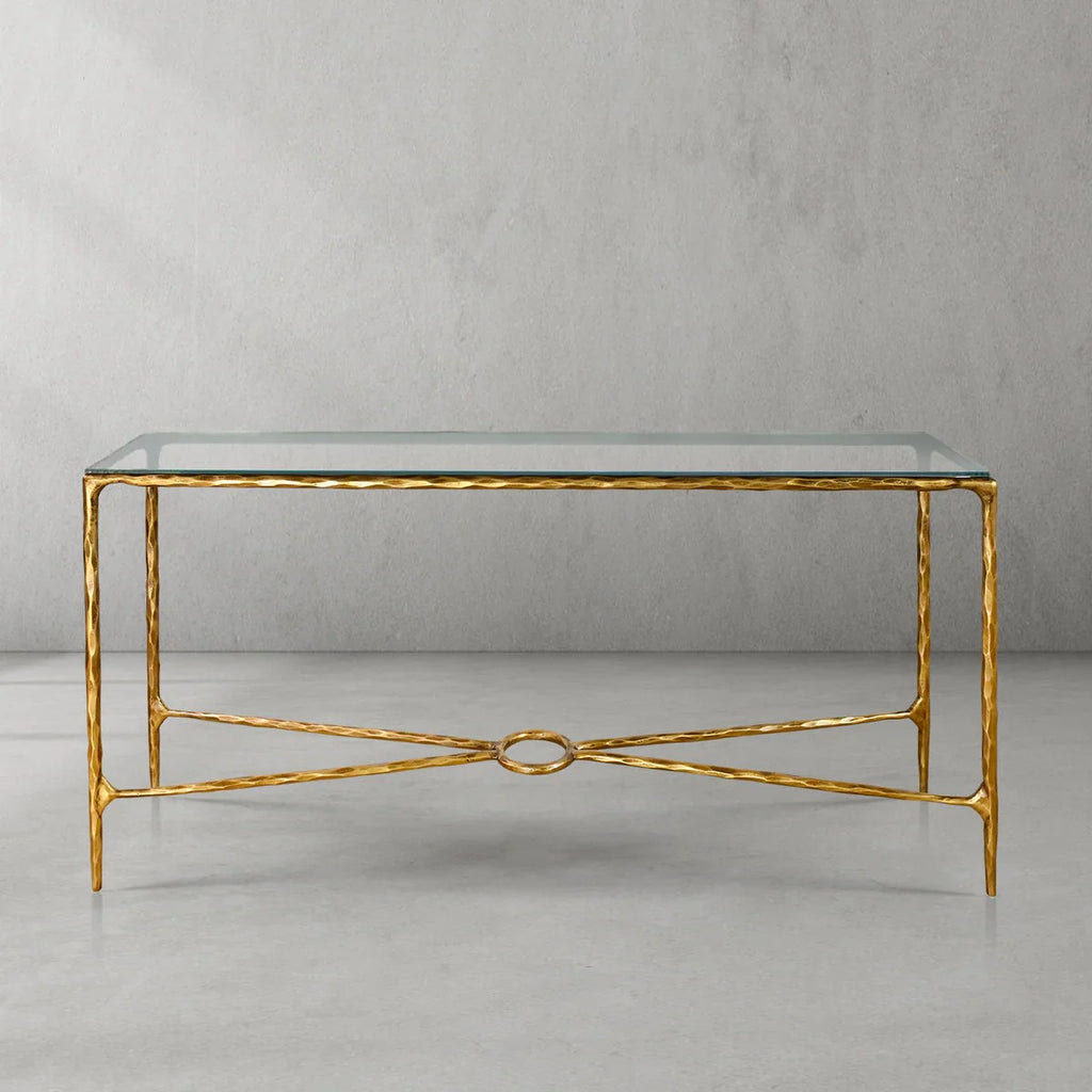 Aurelia Rectangle Glass Console Table