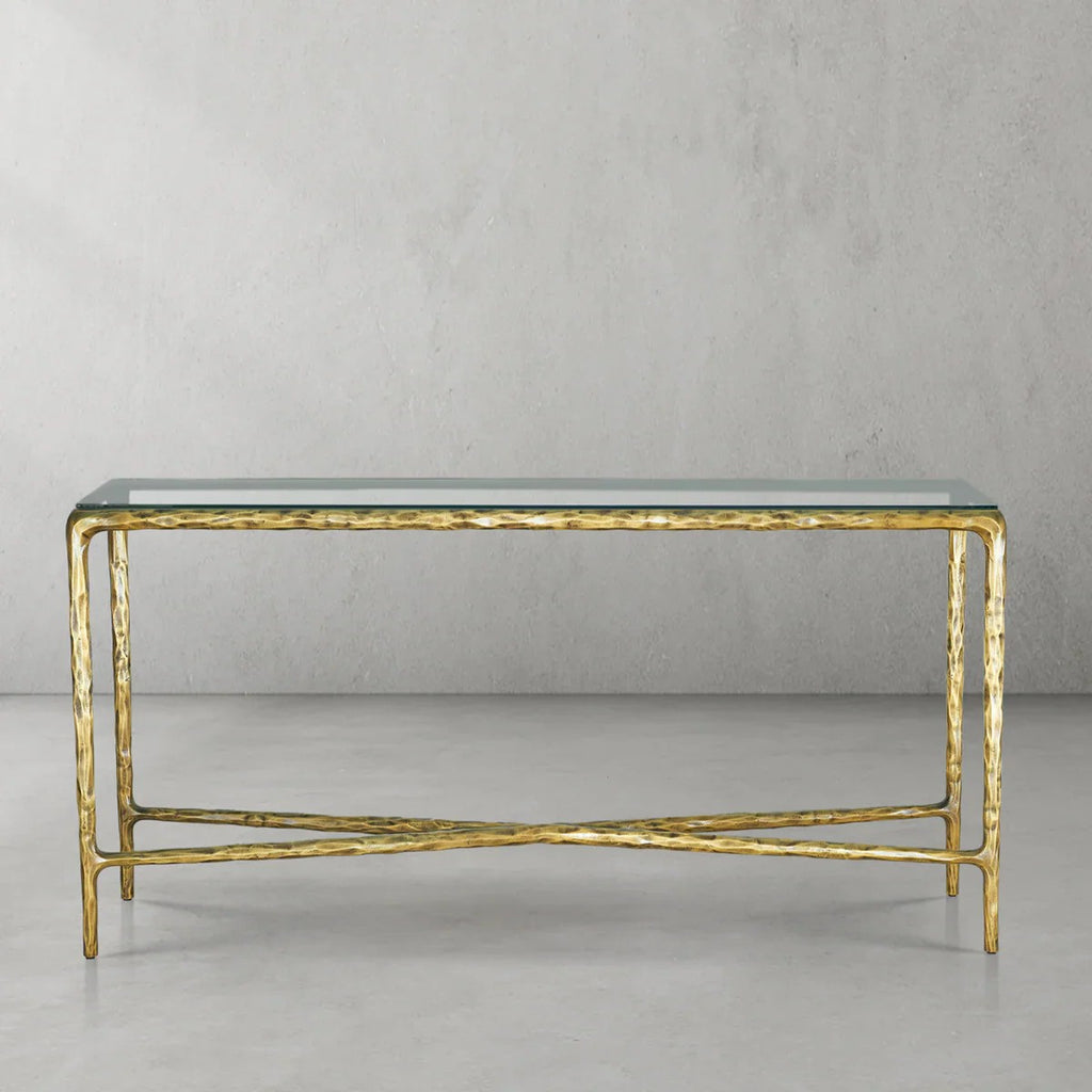 Aurelia Rectangle Glass Console Table