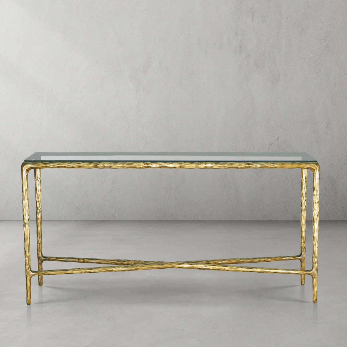 Aurelia Rectangle Glass Console Table