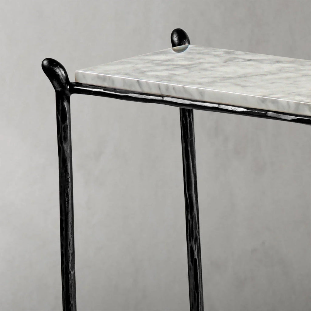 Aurelia Rectangle Horn Marble Console Table