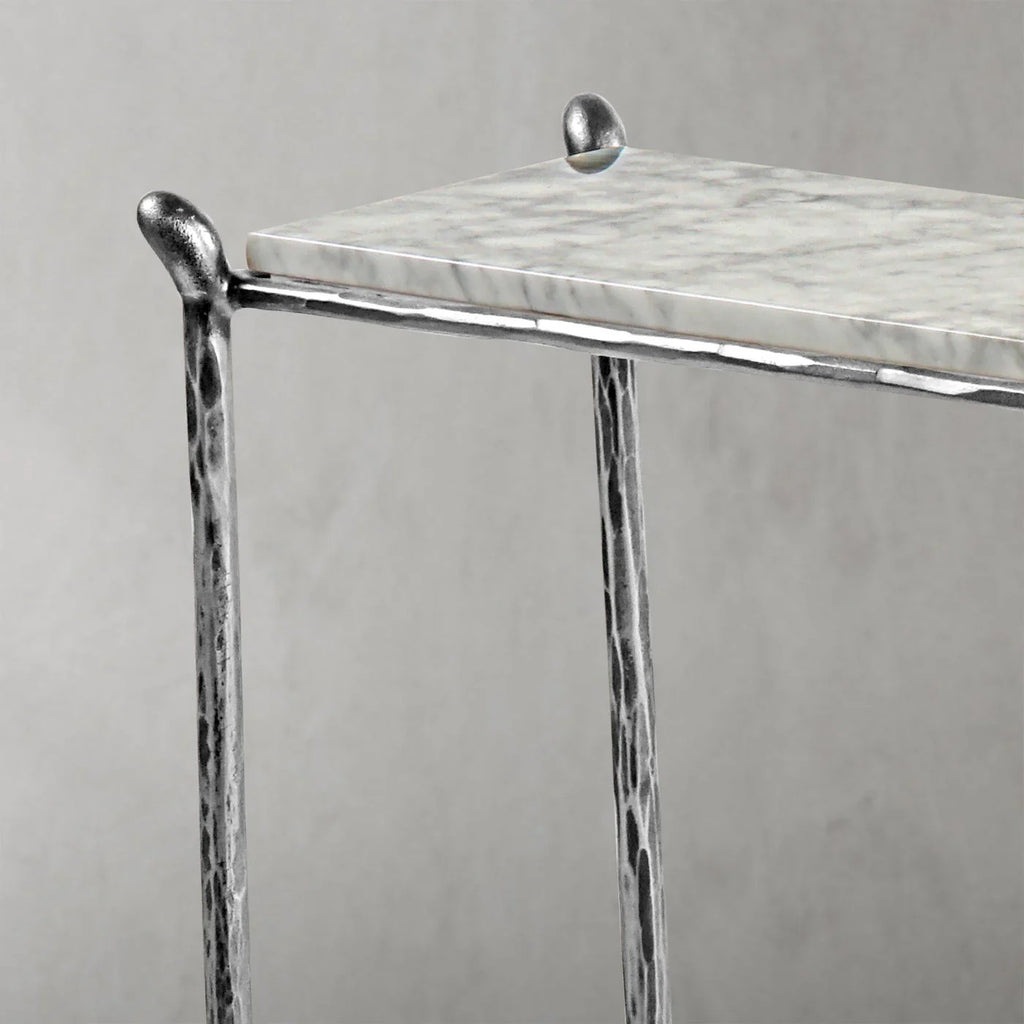 Aurelia Rectangle Horn Marble Console Table