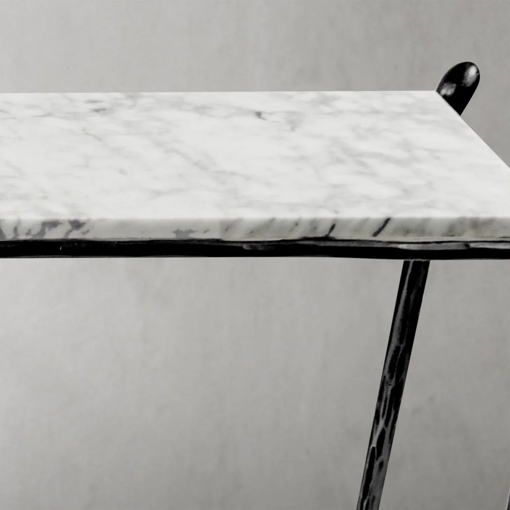 Aurelia Rectangle Horn Marble Console Table