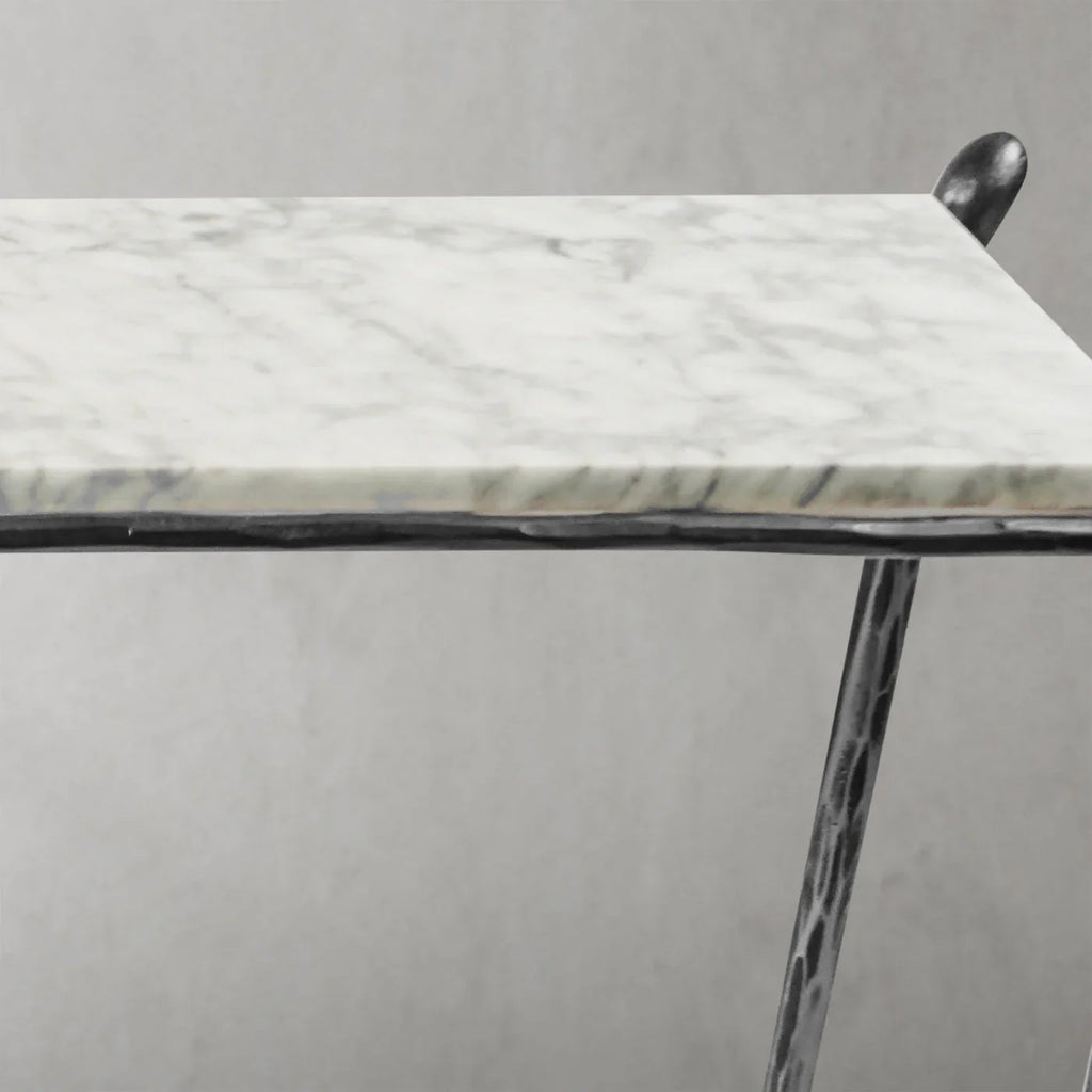 Aurelia Rectangle Horn Marble Console Table