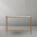 Aurelia Rectangle Horn Marble Console Table