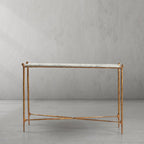 Aurelia Rectangle Horn Marble Console Table