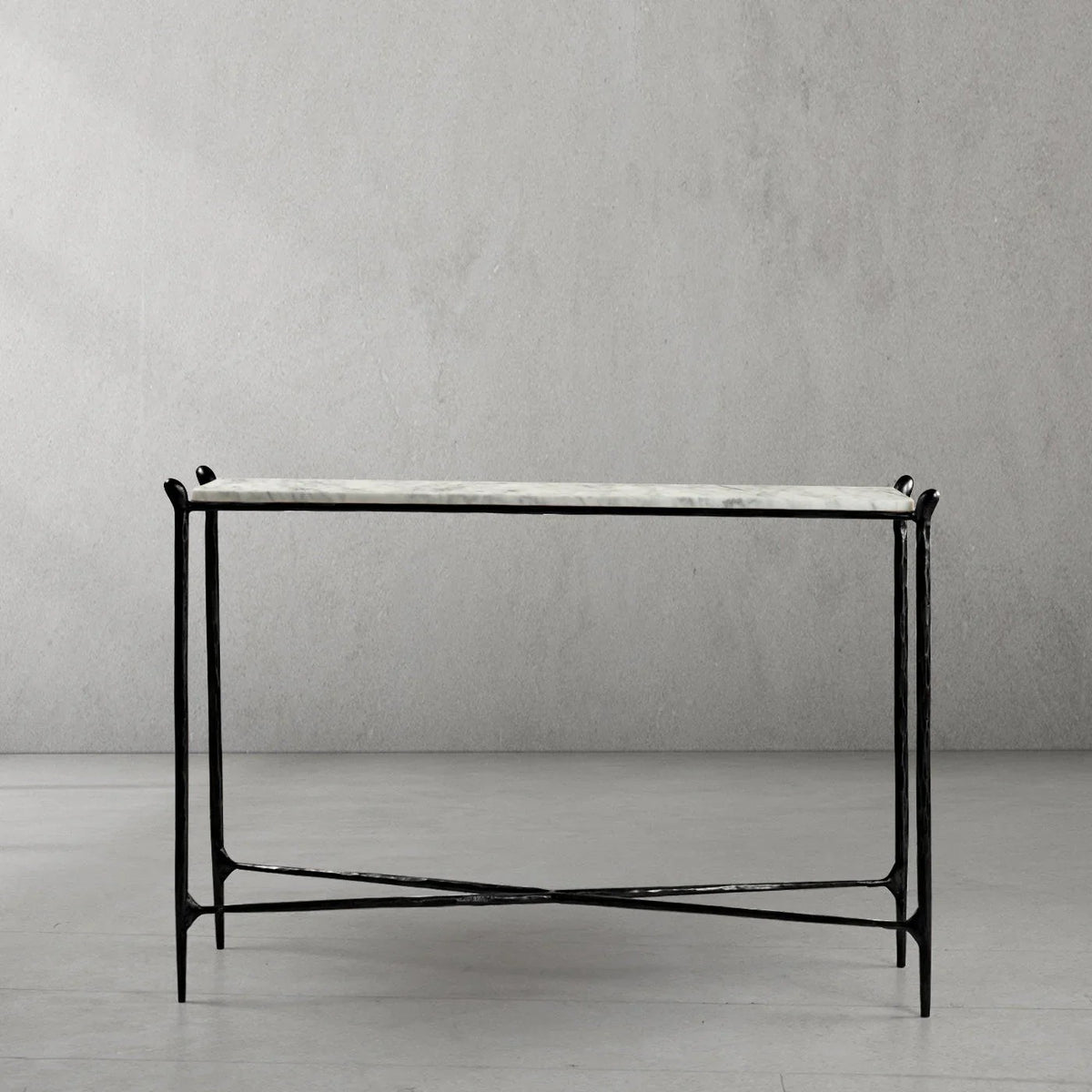 Aurelia Rectangle Horn Marble Console Table