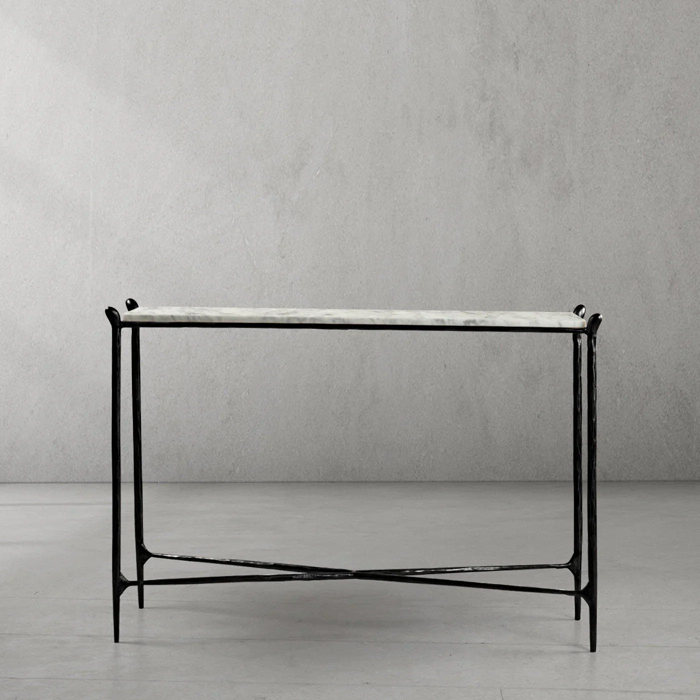 Aurelia Rectangle Horn Marble Console Table