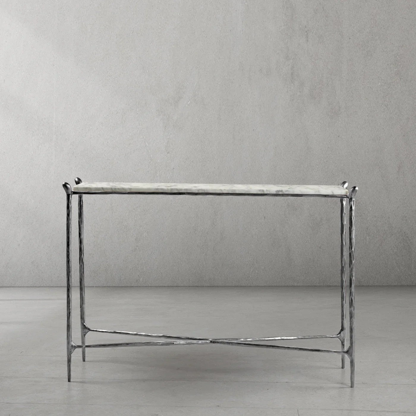 Aurelia Rectangle Horn Marble Console Table