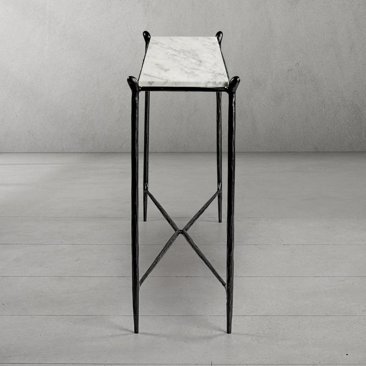 Aurelia Rectangle Horn Marble Console Table