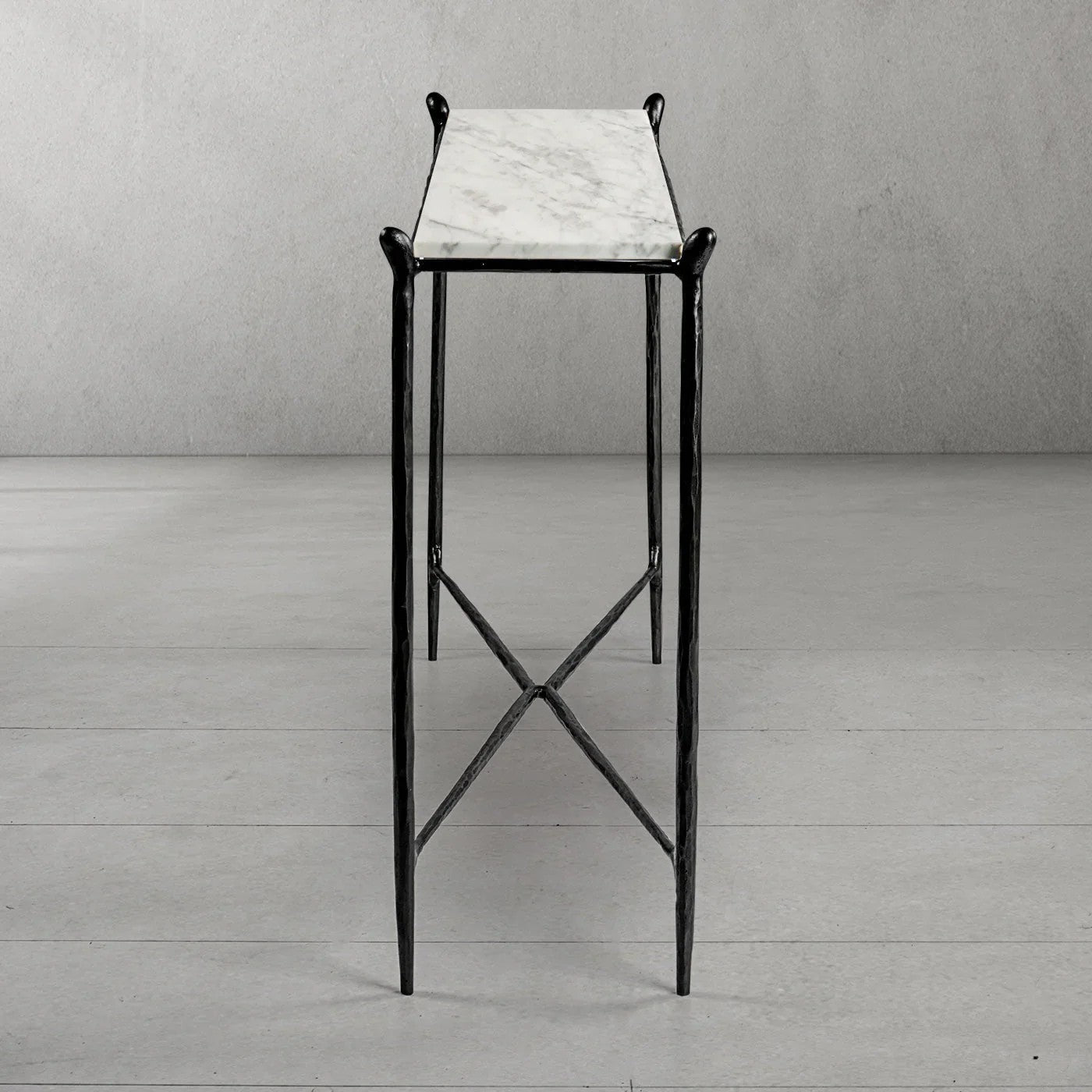 Aurelia Rectangle Horn Marble Console Table