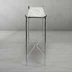 Aurelia Rectangle Horn Marble Console Table