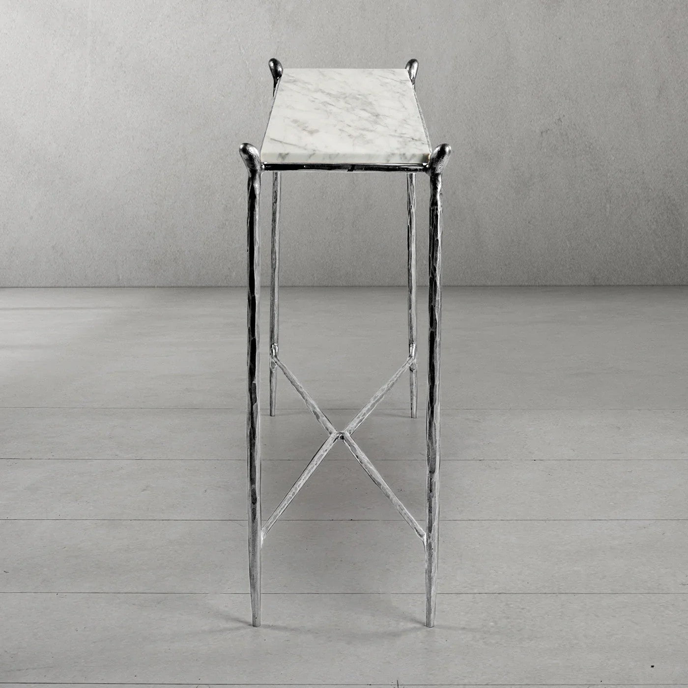 Aurelia Rectangle Horn Marble Console Table