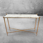 Aurelia Rectangle Horn Marble Console Table