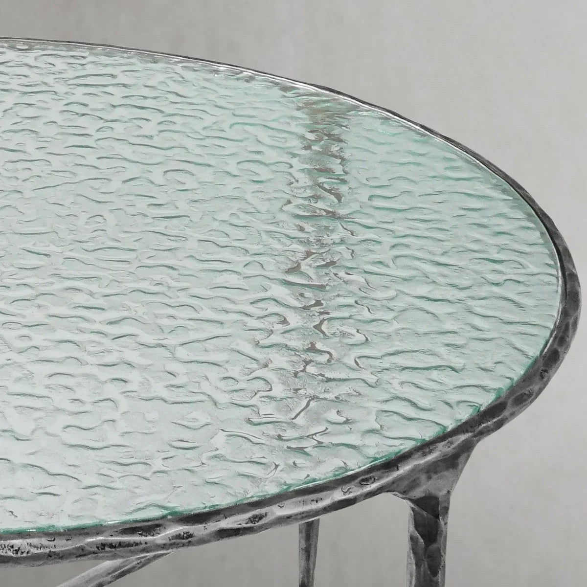 Aurelia Ribbed Glass Round Coffee Table