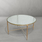 Aurelia Ribbed Glass Round Coffee Table