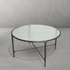 Aurelia Ribbed Glass Round Coffee Table