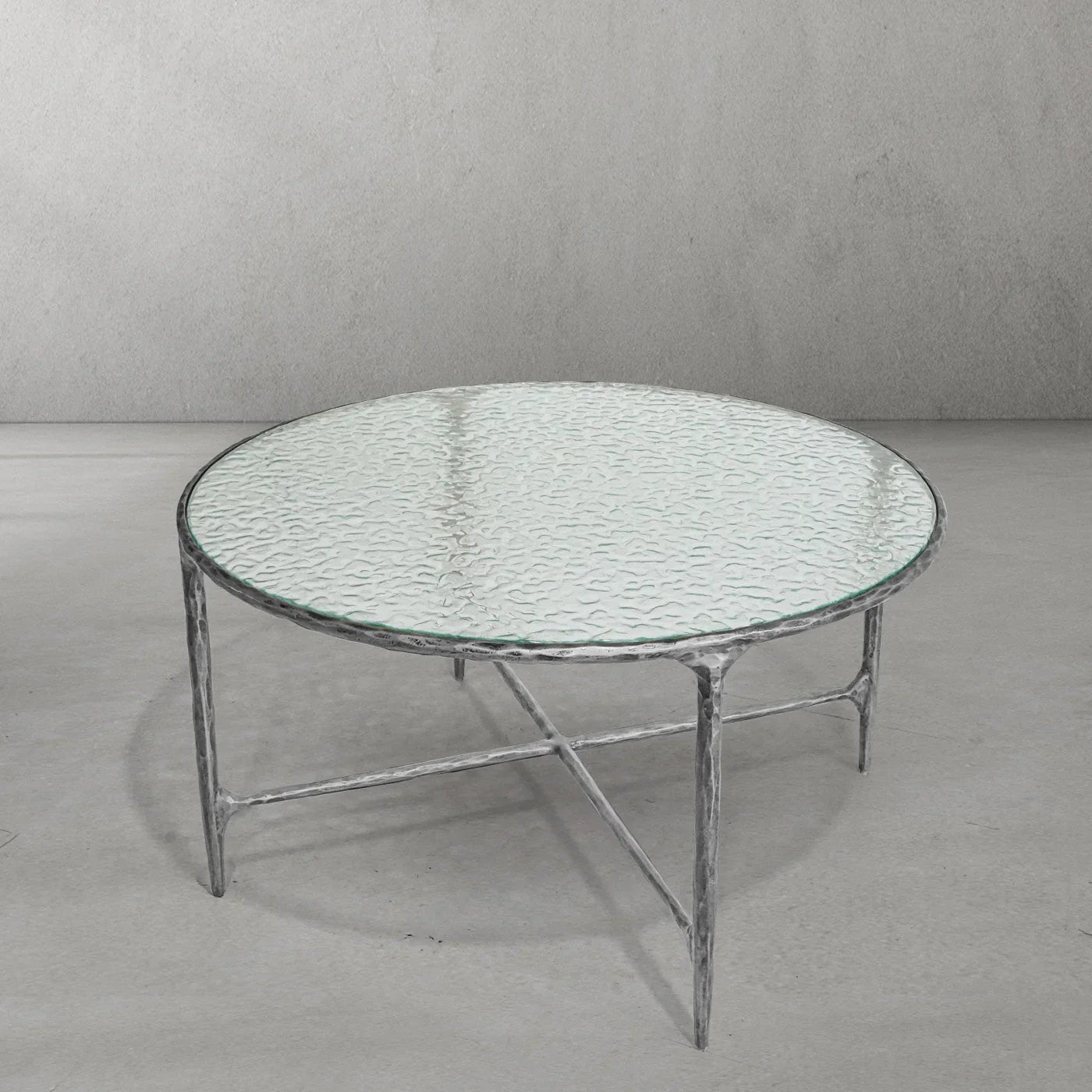 Aurelia Ribbed Glass Round Coffee Table