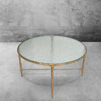 Aurelia Ribbed Glass Round Coffee Table