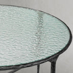 Aurelia Ribbed Glass Round Coffee Table
