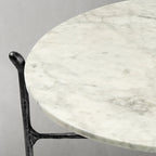 Aurelia Round Horn Marble Coffee Table & Side Table