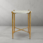 Aurelia Round Horn Marble Coffee Table & Side Table