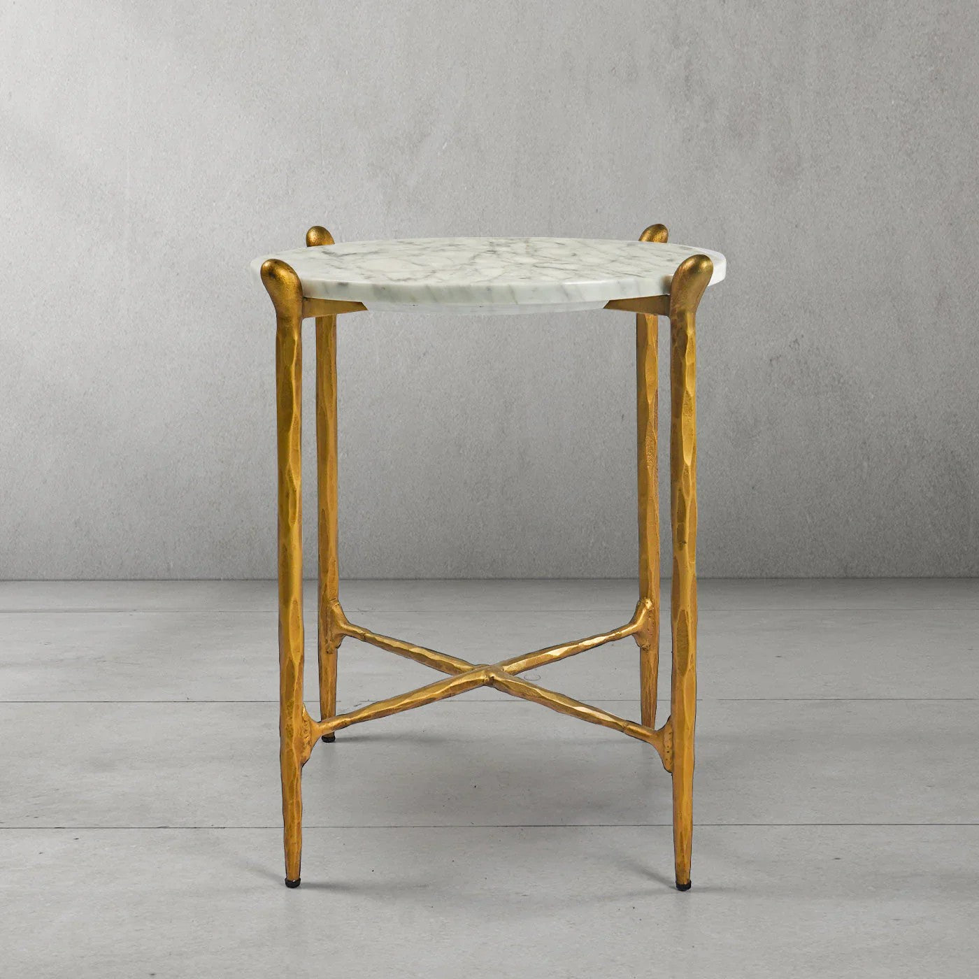 Aurelia Round Horn Marble Coffee Table & Side Table