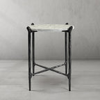 Aurelia Round Horn Marble Coffee Table & Side Table
