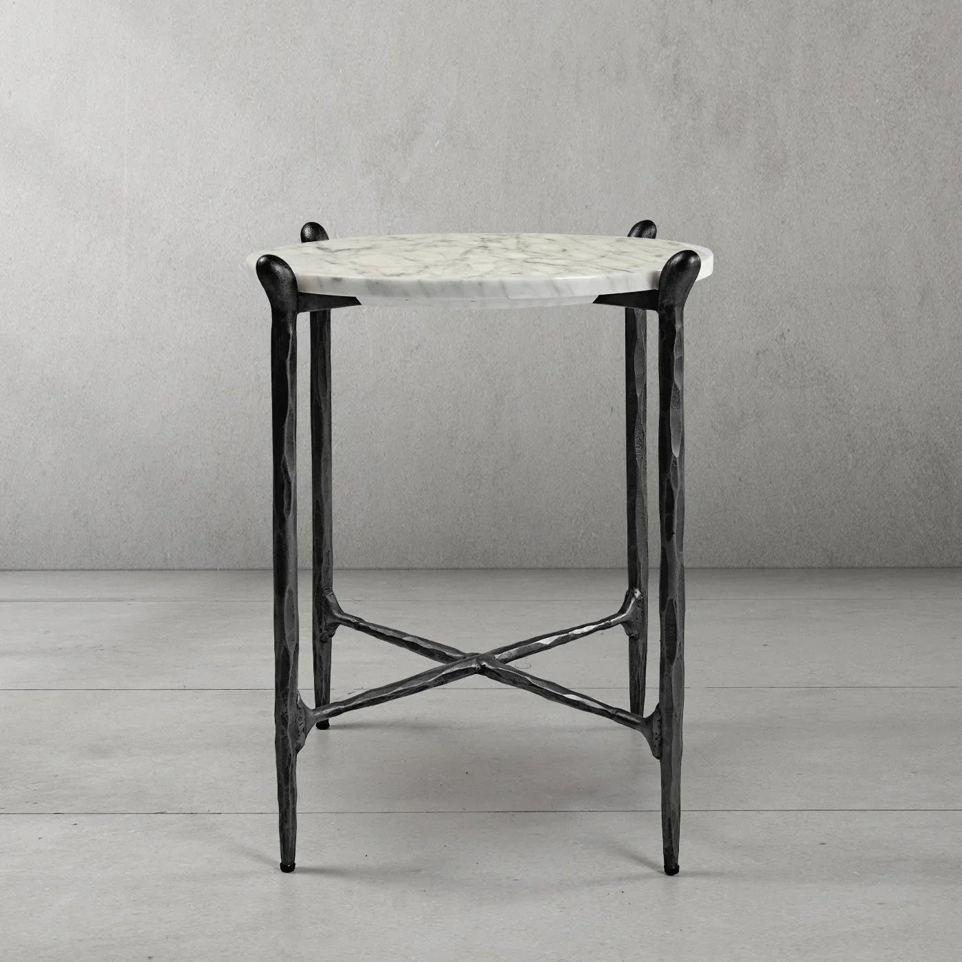 Aurelia Round Horn Marble Coffee Table & Side Table