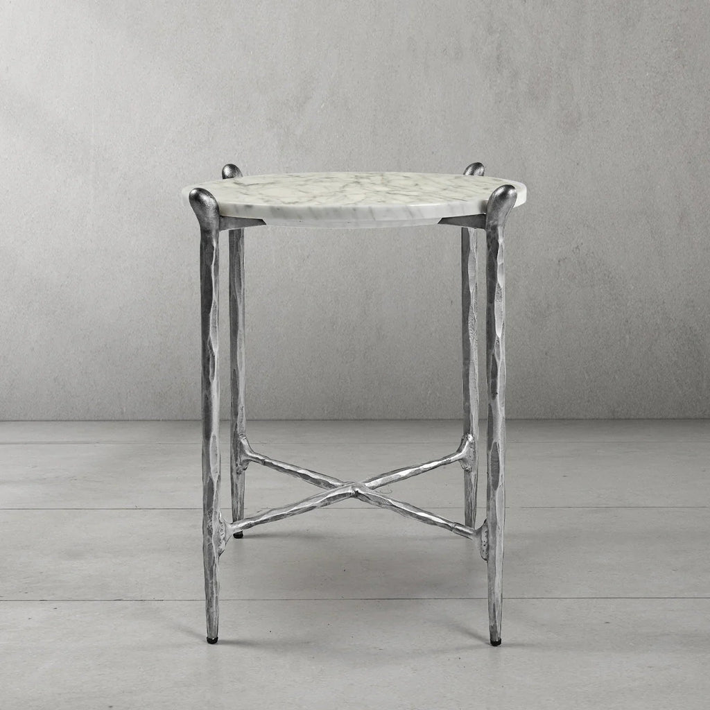 Aurelia Round Horn Marble Coffee Table & Side Table