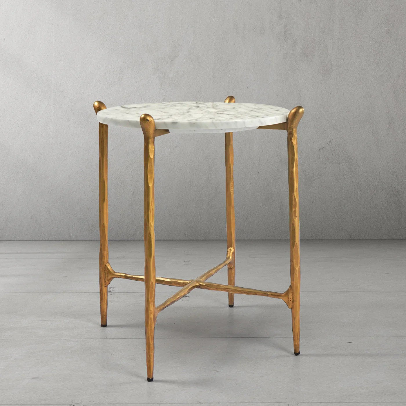 Aurelia Round Horn Marble Coffee Table & Side Table