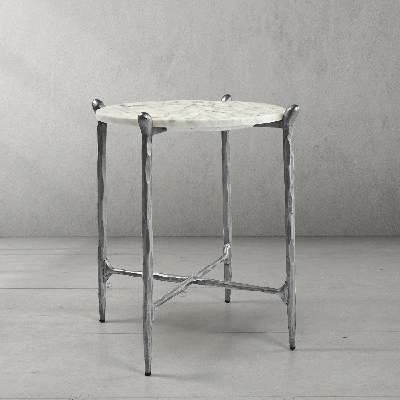 Aurelia Round Horn Marble Coffee Table & Side Table