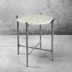 Aurelia Round Horn Marble Coffee Table & Side Table