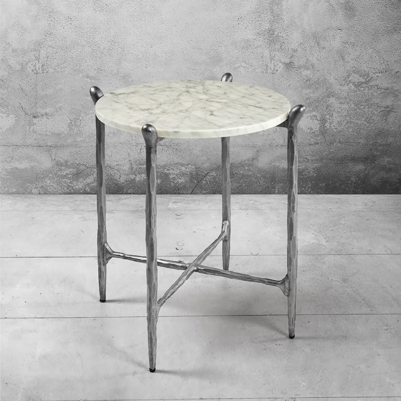 Aurelia Round Horn Marble Coffee Table & Side Table