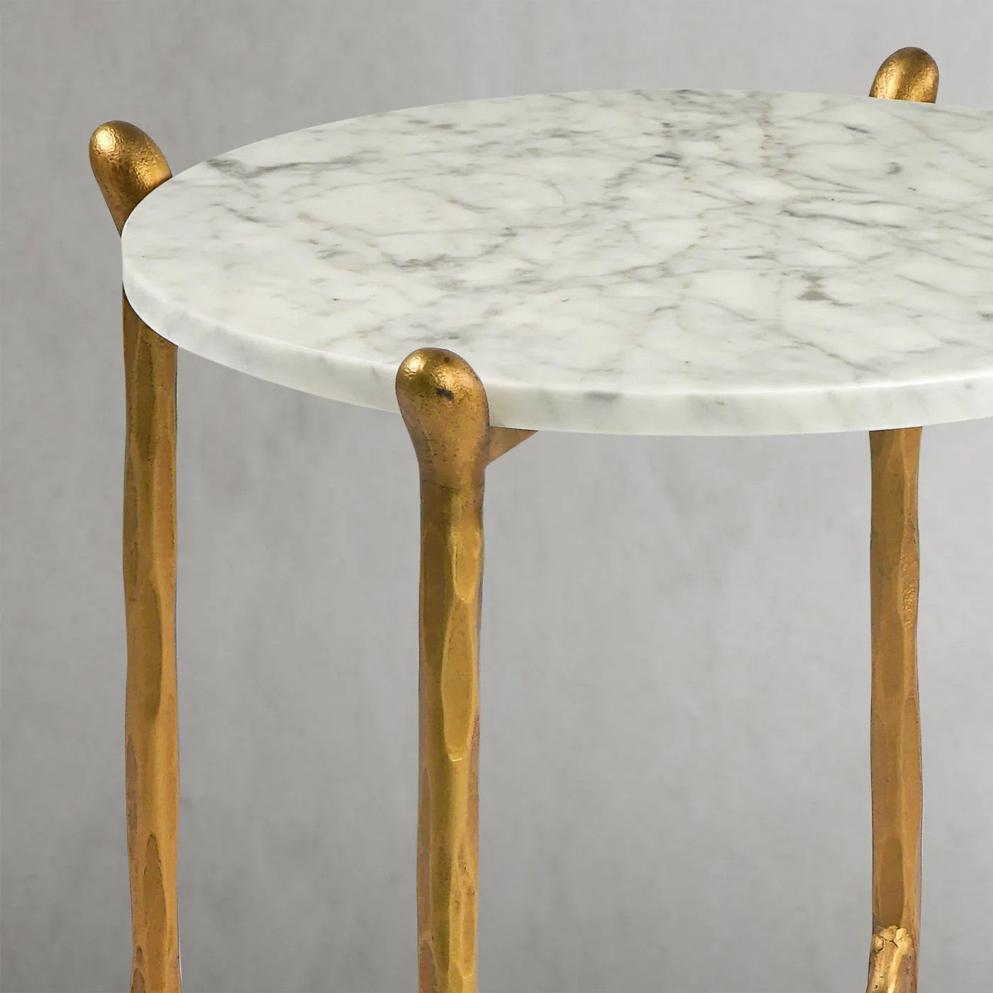Aurelia Round Horn Marble Coffee Table & Side Table
