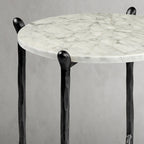 Aurelia Round Horn Marble Coffee Table & Side Table