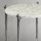 Aurelia Round Horn Marble Coffee Table & Side Table