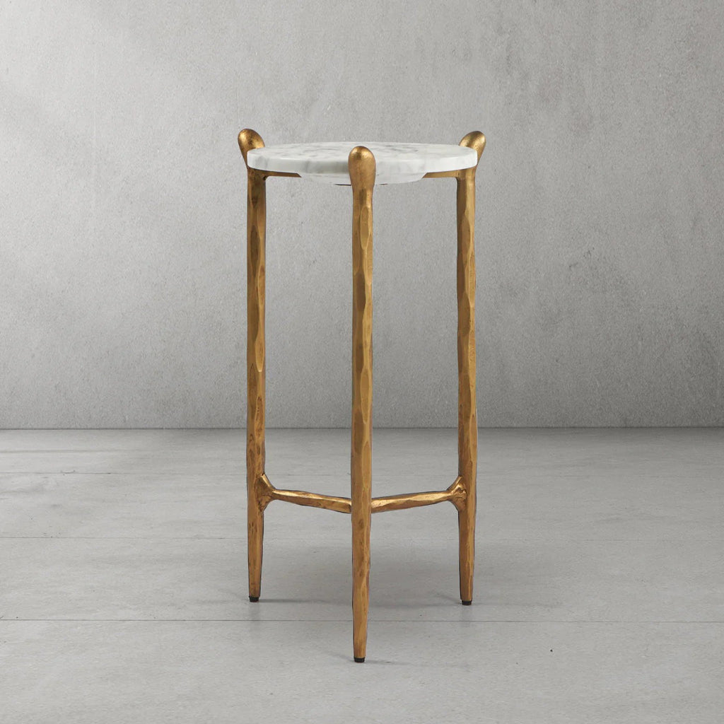 Aurelia Round Horn Marble Coffee Table & Side Table